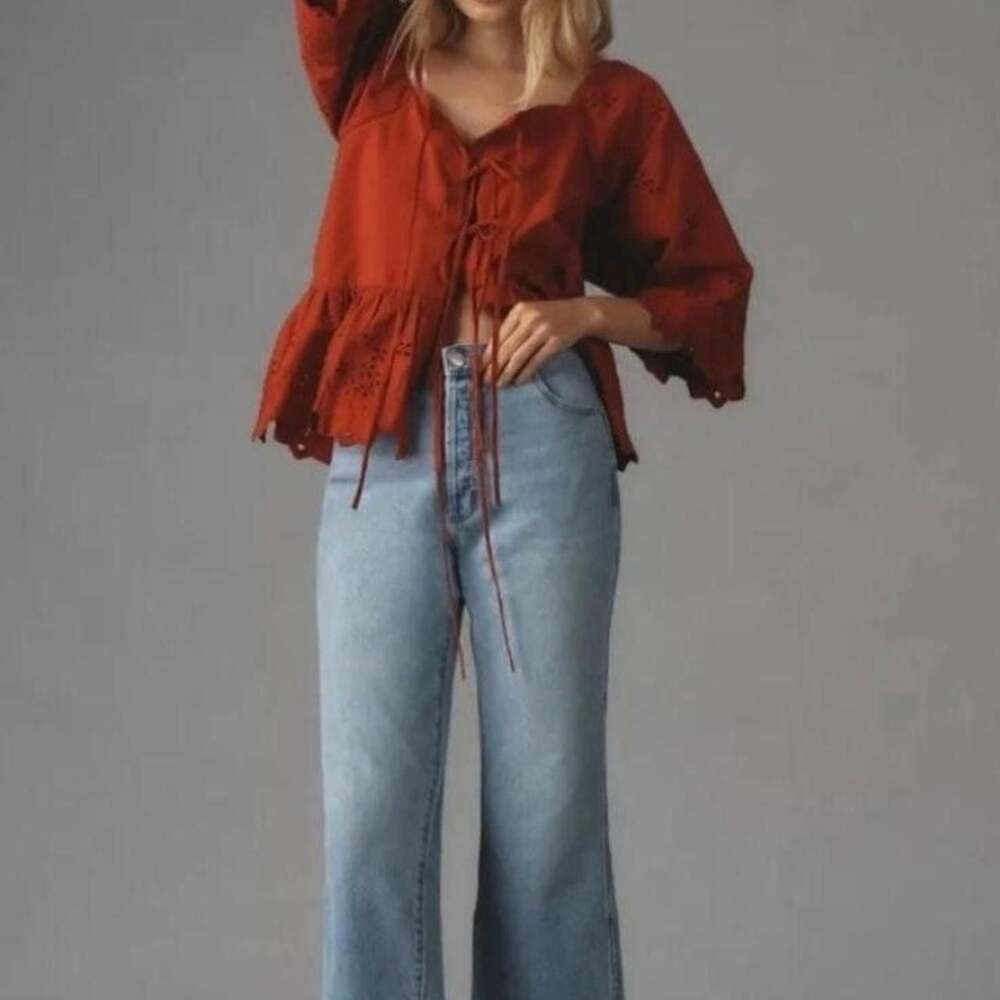 Rolla's Classic Flare Crop High Rise Relaxed Flare Jeans